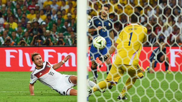 Mario Gotze scores Germany&#039;s World Cup winning goal