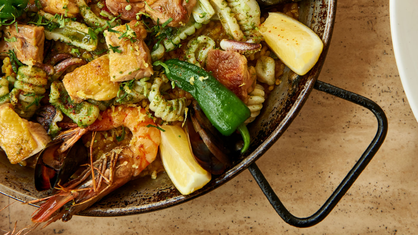 Seafood and chicken paella from the One&amp;Only The Palm Dubai 