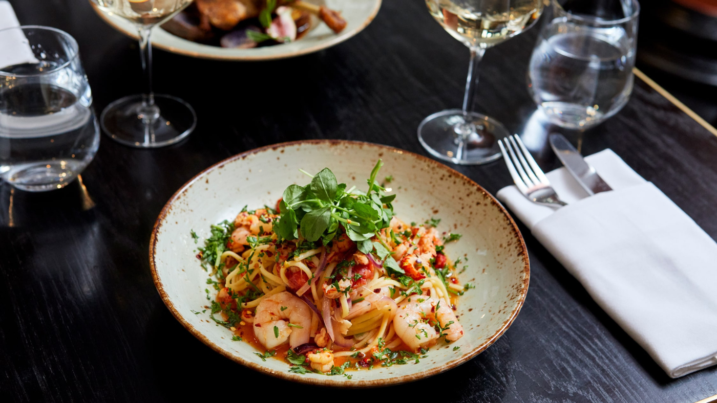 linguine with prawns and crayfish