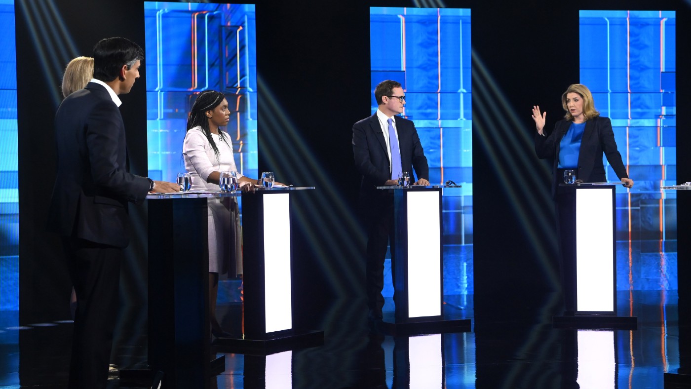 Rishi Sunak, Kemi Badenoch, Tom Tugendhat and Penny Mordaunt during a TV debate