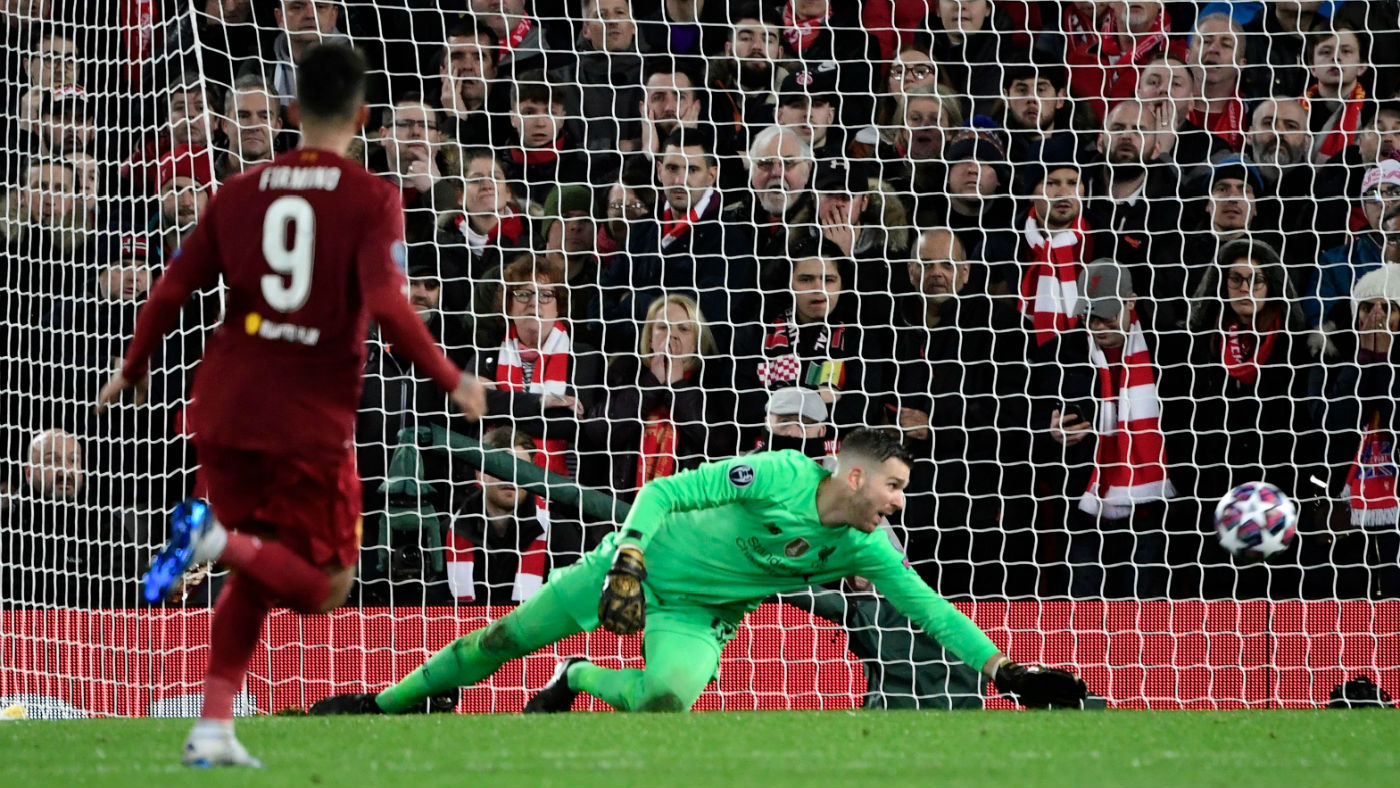 Liverpool goalkeeper Adrian could not keep out Marcos Llorente’s first goal for Atletico  