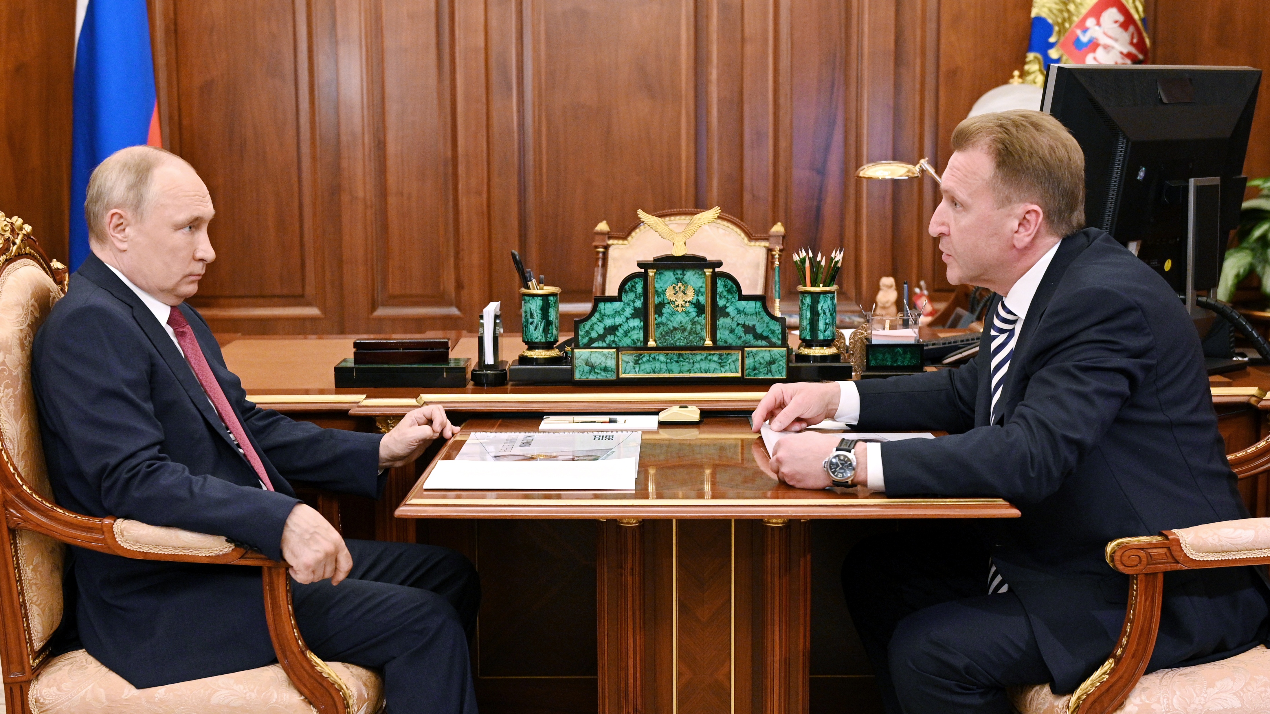 Igor Shuvalov meets Vladimir Putin at the Kremlin last year 