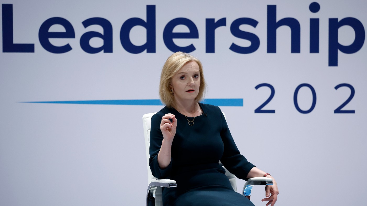 Liz Truss at a hustings event in Scotland