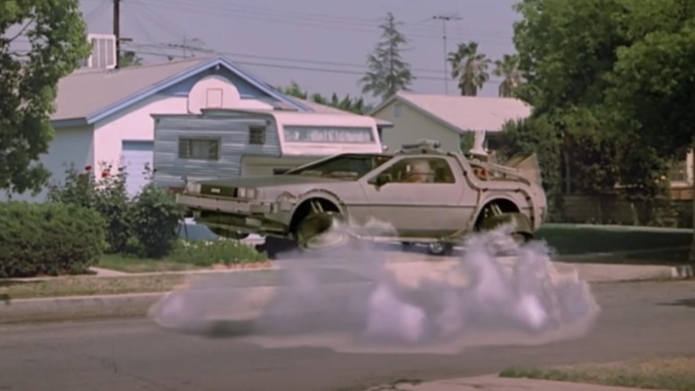 DeLorean car in Back to the Future