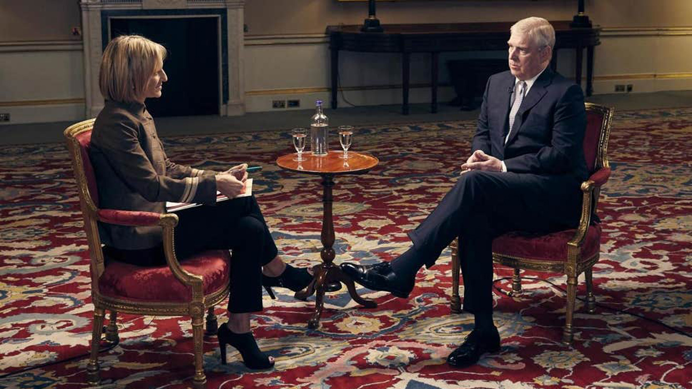 Prince Andrew during his infamous interview with BBC Newsnight.