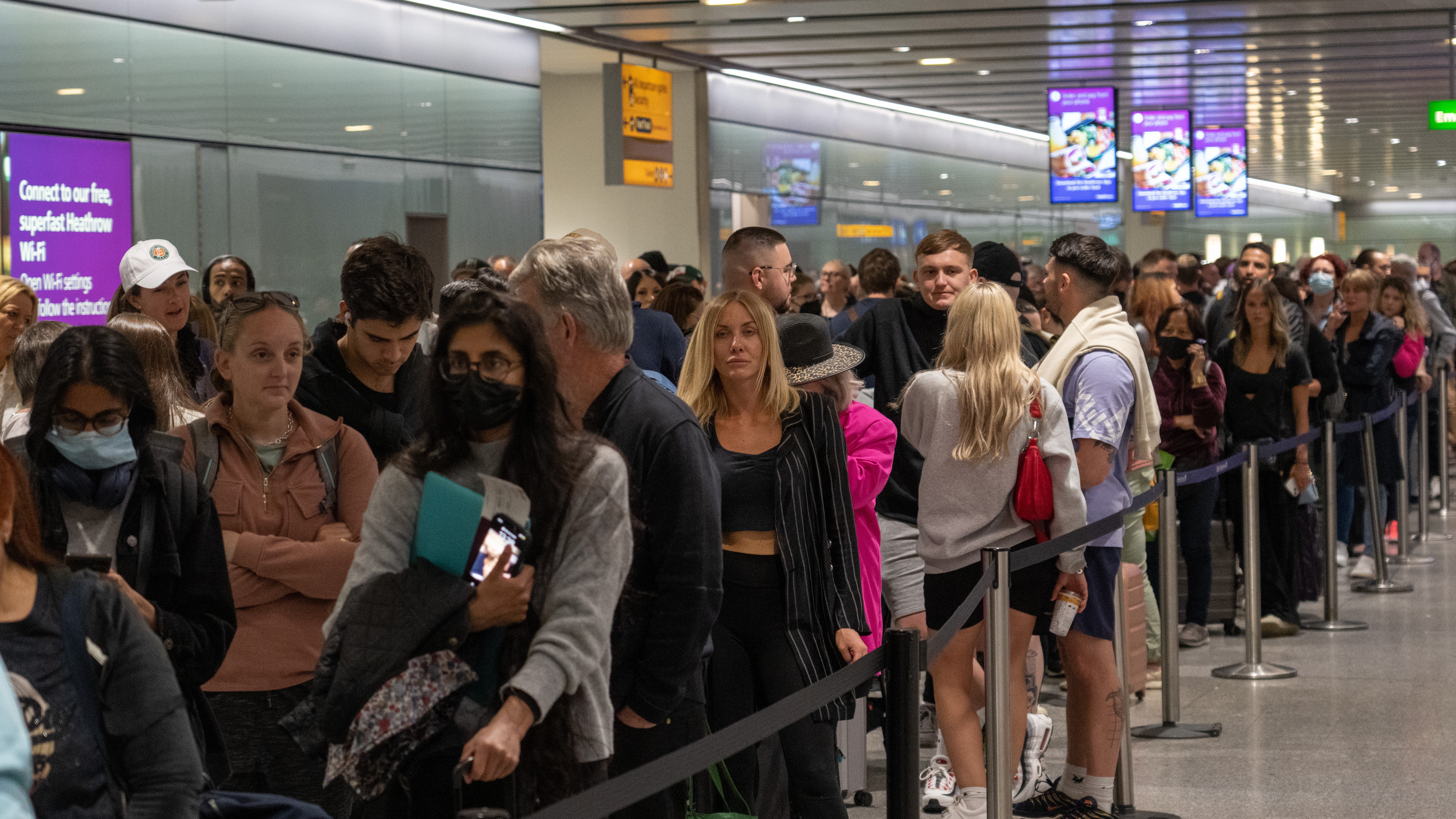 Heathrow airport queues