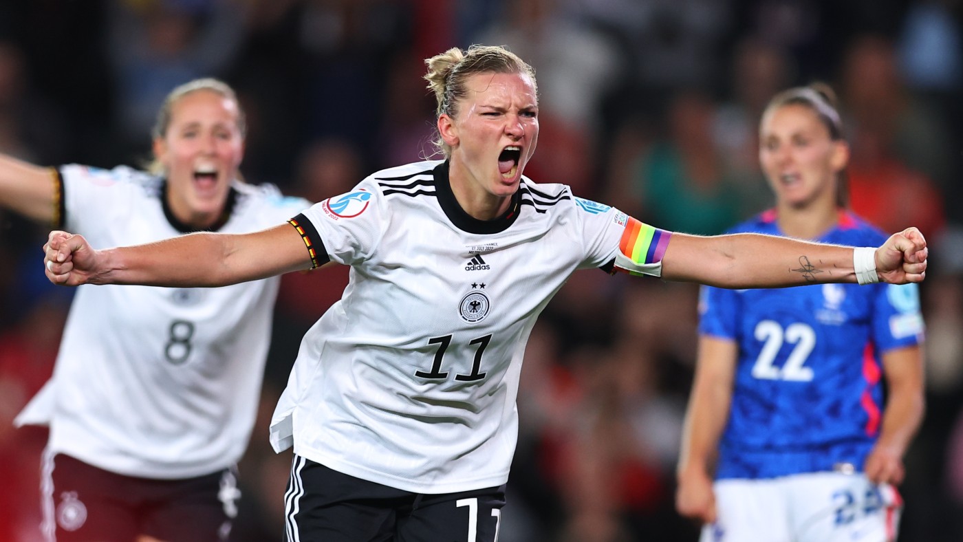 Germany captain Alexandra Popp scored twice against France