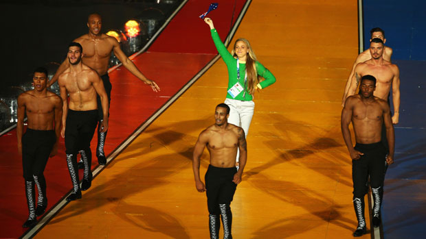 Genevieve Lacaze of Australia on stage during the Closing Ceremony