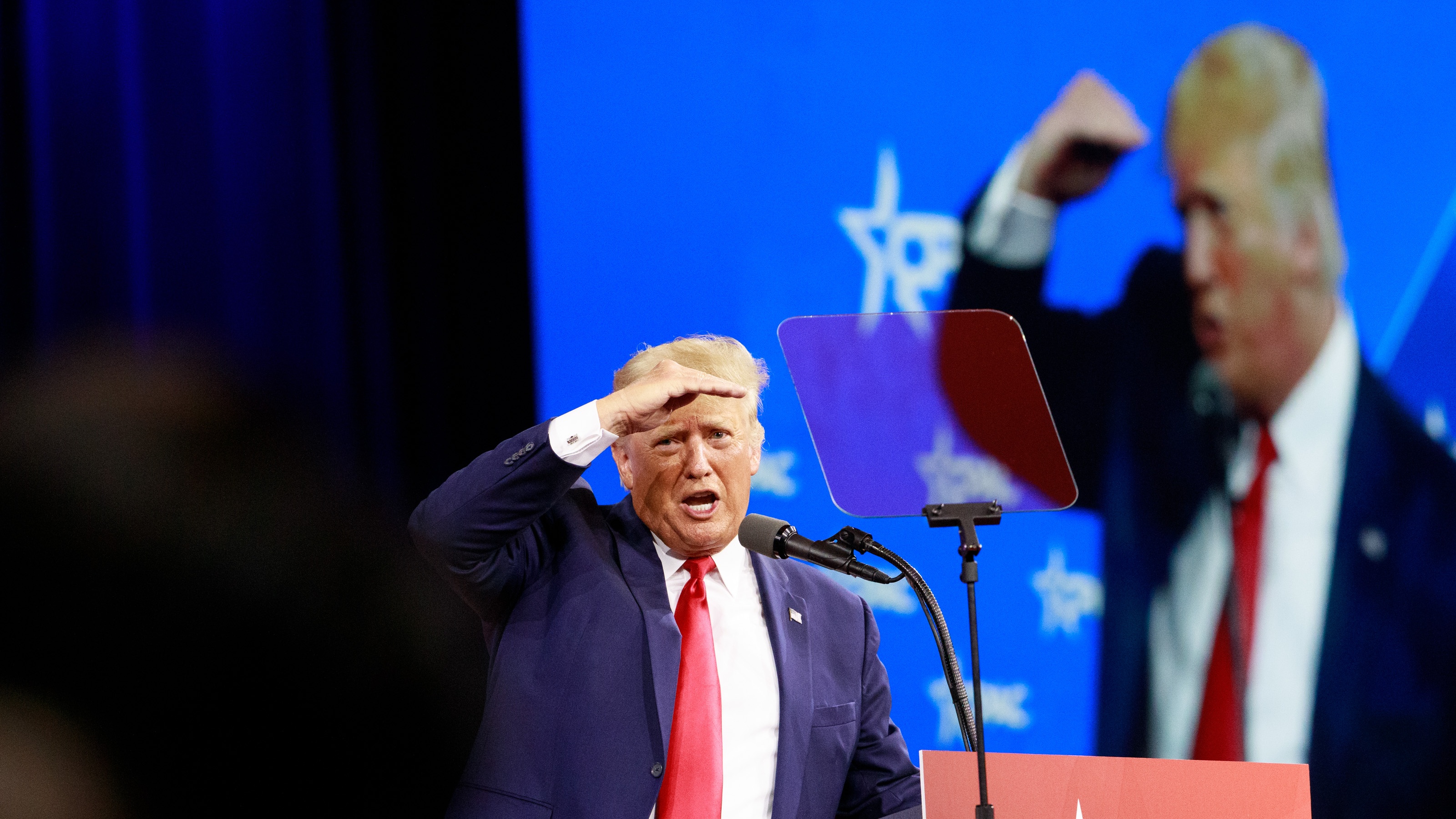 Donald Trump addresses the Conservative Political Action Conference in Florida