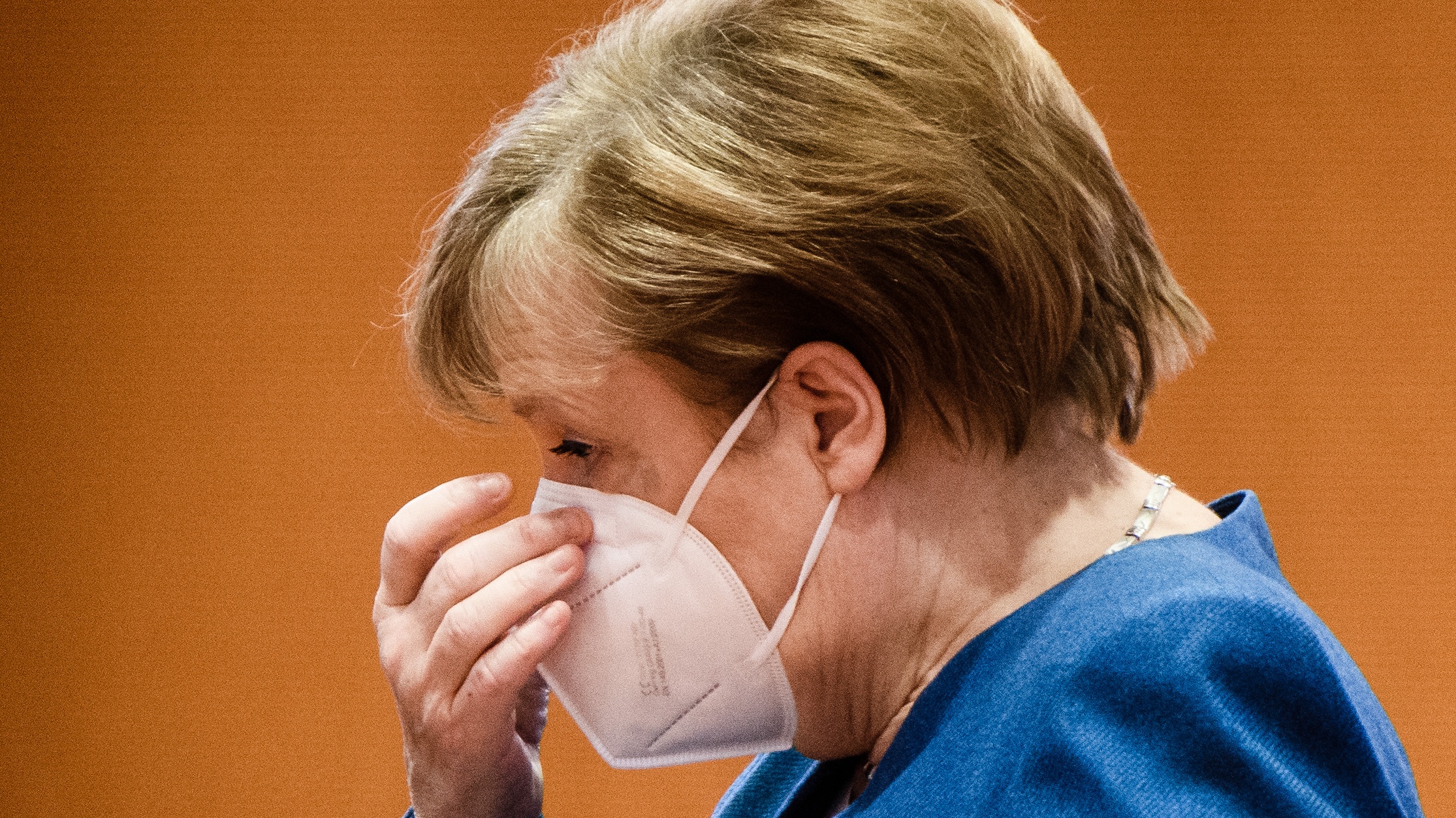 German Chancellor Angela Merkel  arrives for the beginning of the weekly meeting of the German Federal cabinet.