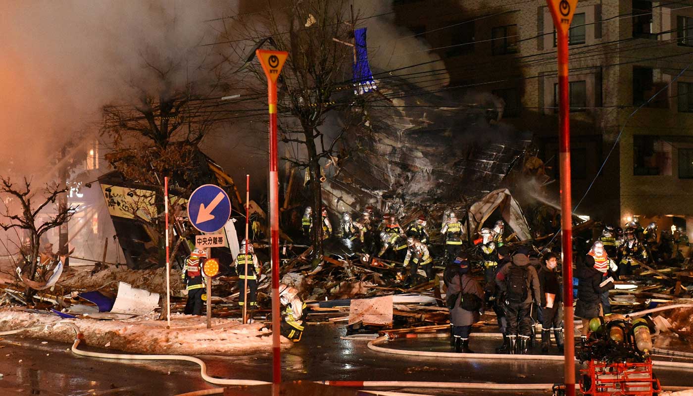 An explosion has ripped through a Japanese pub, injuring 42 people