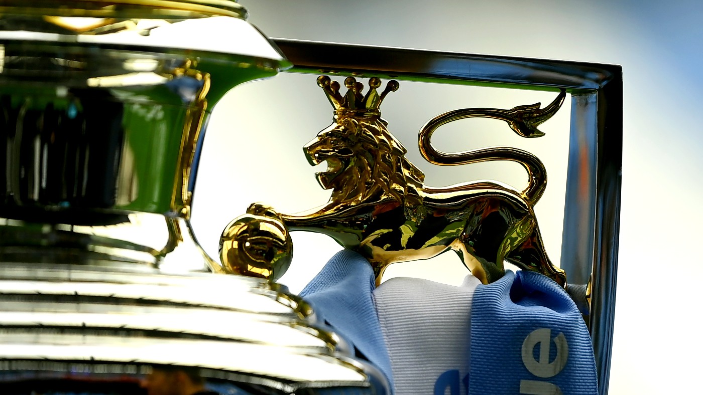 The English Premier League trophy