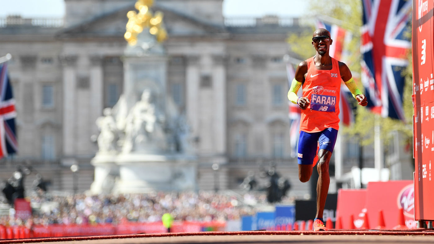 British athlete Mo Farah finished third in the 2018 London Marathon