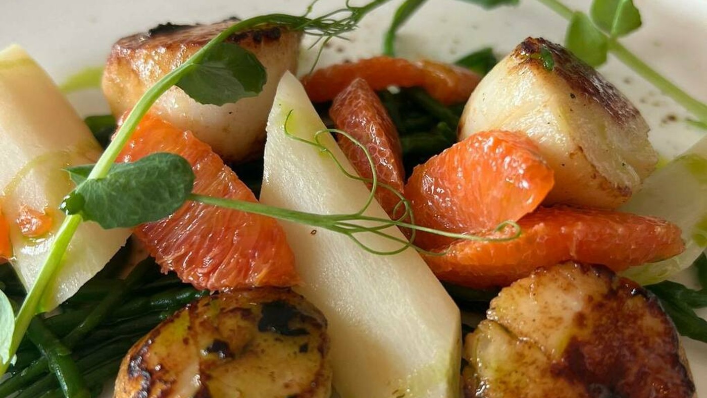 The locally sourced scallops at The St Mawes Hotel are deliciously soft and full of flavour
