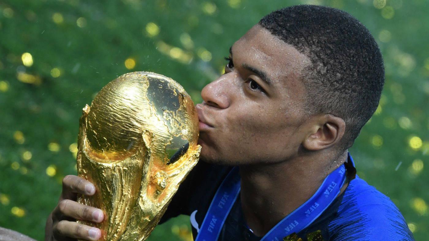PSG striker Kylian Mbappe won the 2018 Fifa World Cup with France