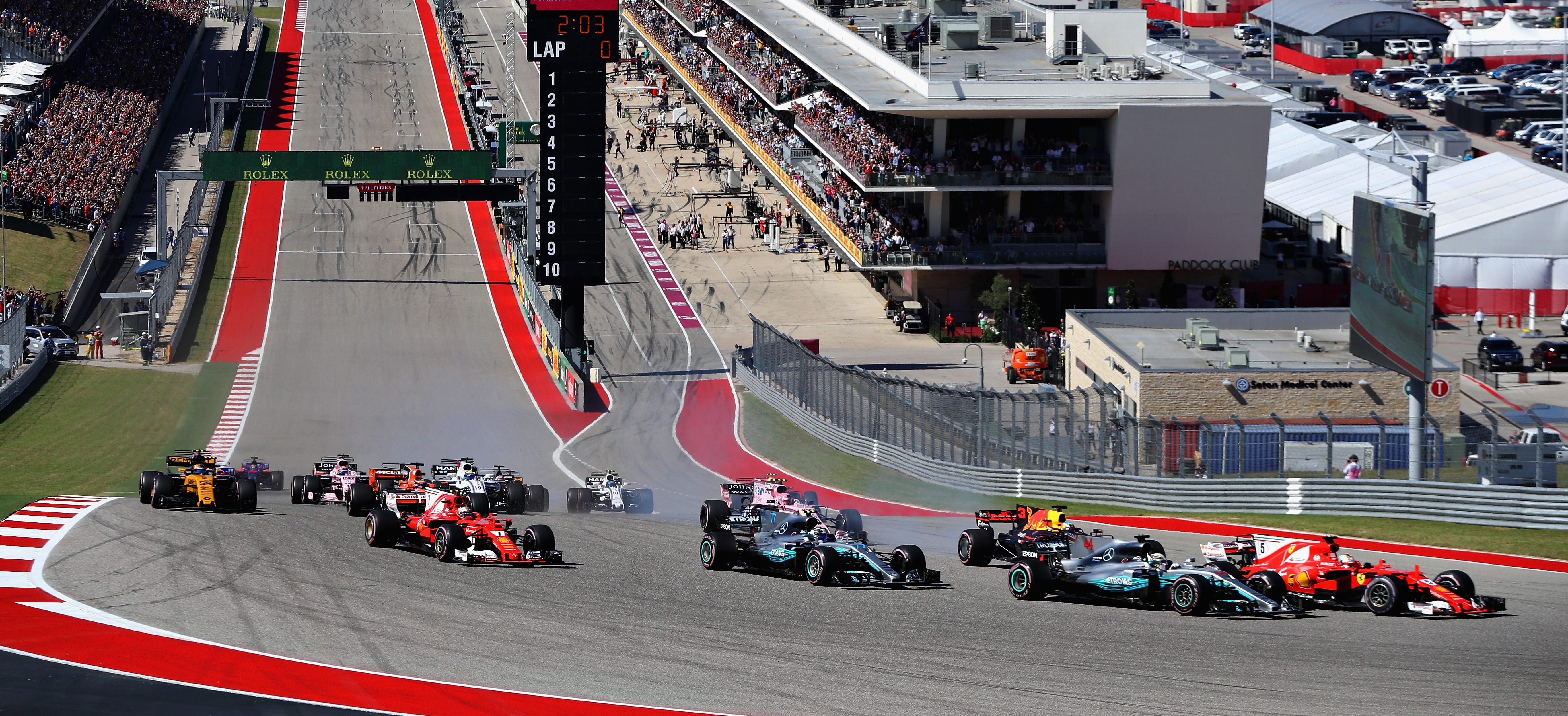 during the United States Formula One Grand Prix at Circuit of The Americas on October 22, 2017 in Austin, Texas.