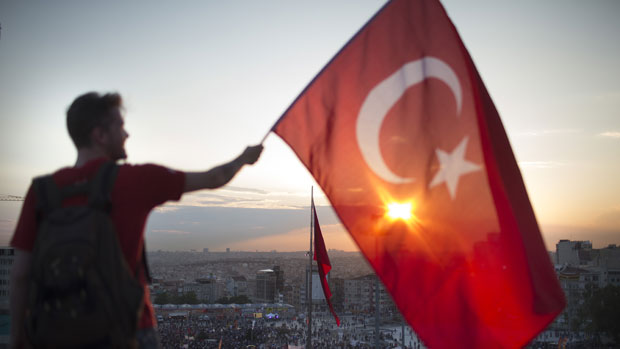 Turkish Flag Waver Istanbul