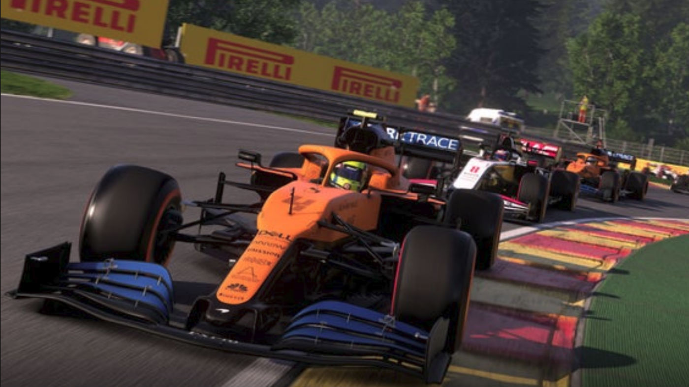 A screenshot of the F1 2020 video game  