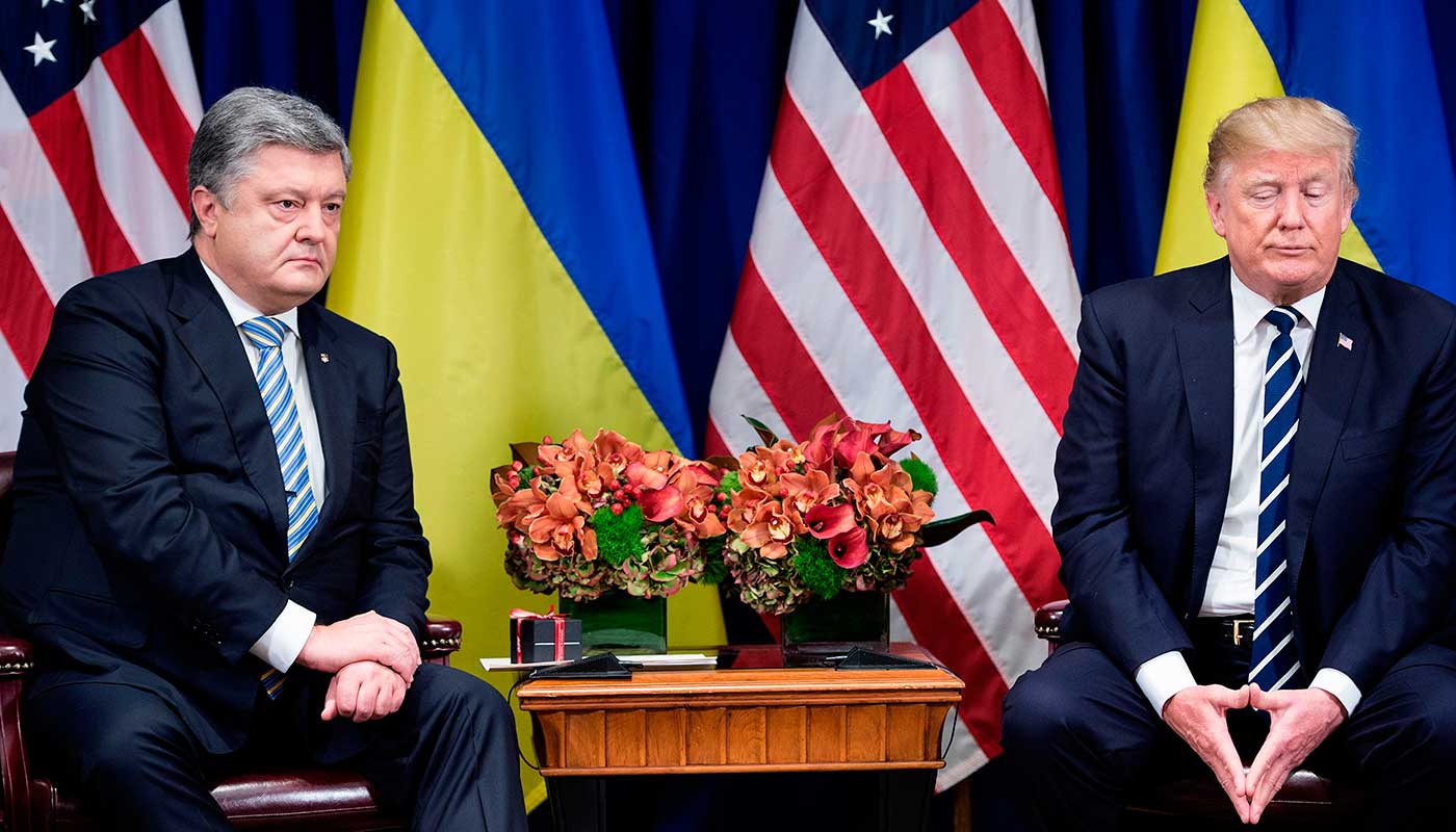 Ukrainian president Petro Poroshenko meeting Trump in June 2017