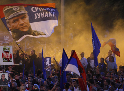 Ratko Mladic protests