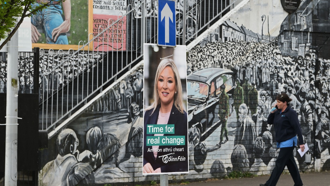 Sinn Fein&#039;s Michelle O’Neill’s election poster 