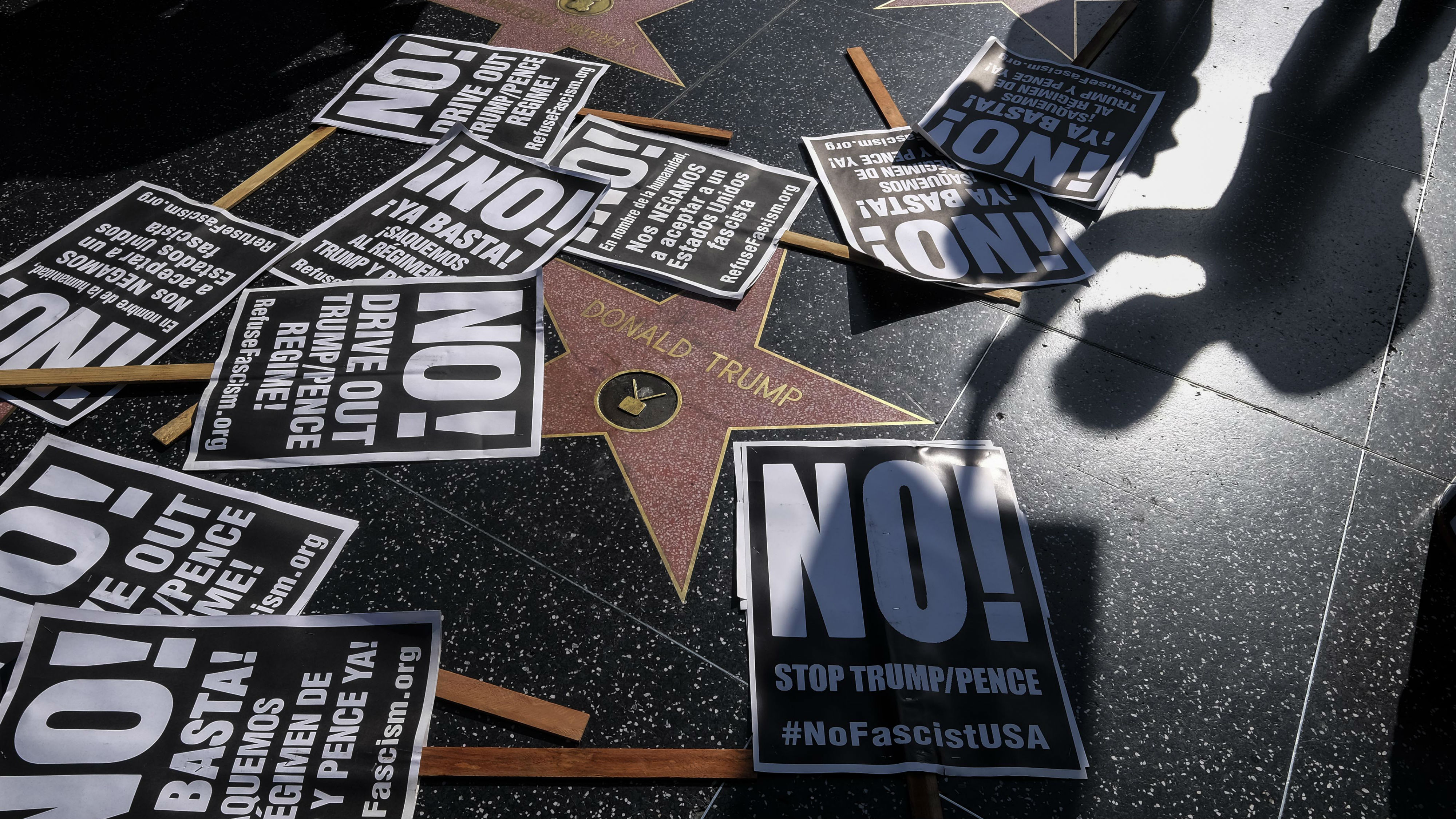 Protest Trump, Hollywood Walk of Fame