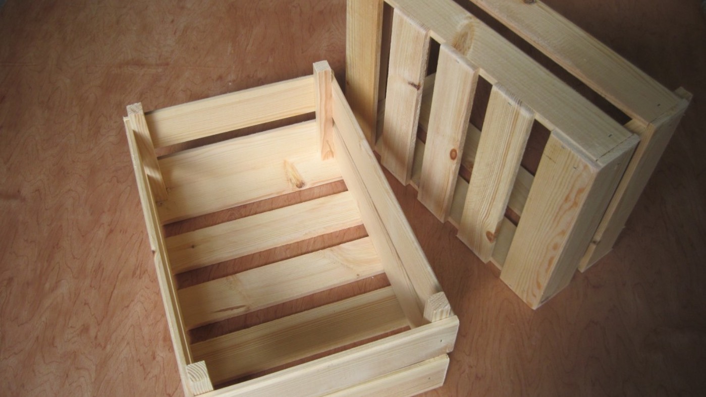 A wooden crate 