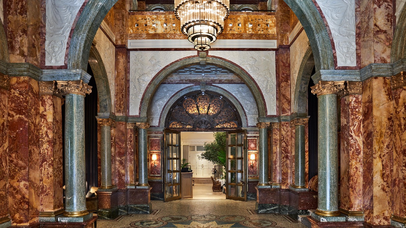 The hotel’s lobby area