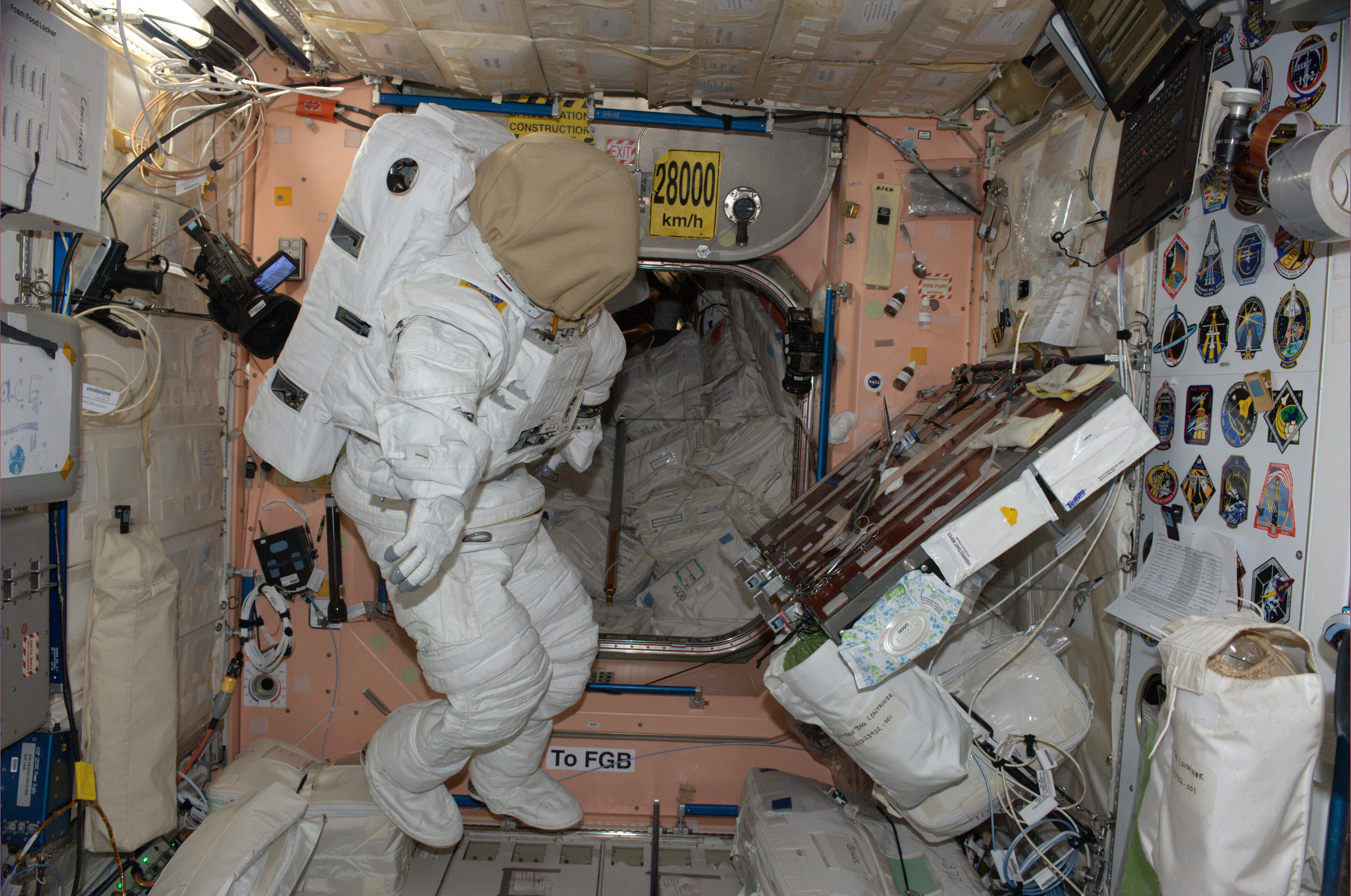 Astronaut aboard the International Space Station