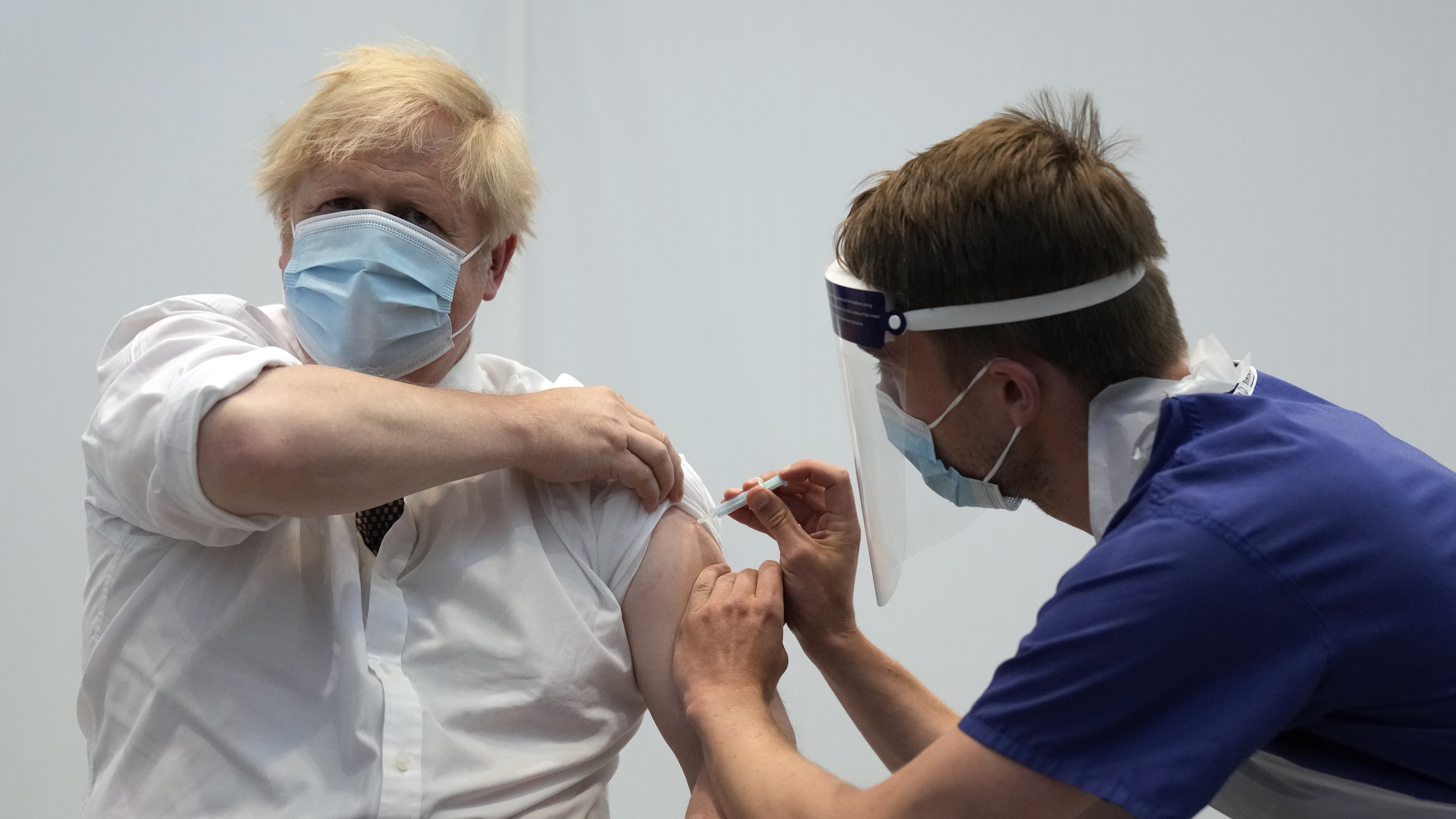 Boris Johnson receives his second dose of the Oxford-AstraZeneca vaccine