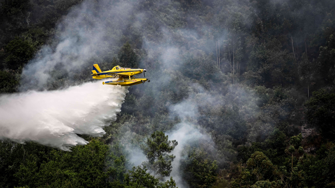 Firefighting plane in Portugal
