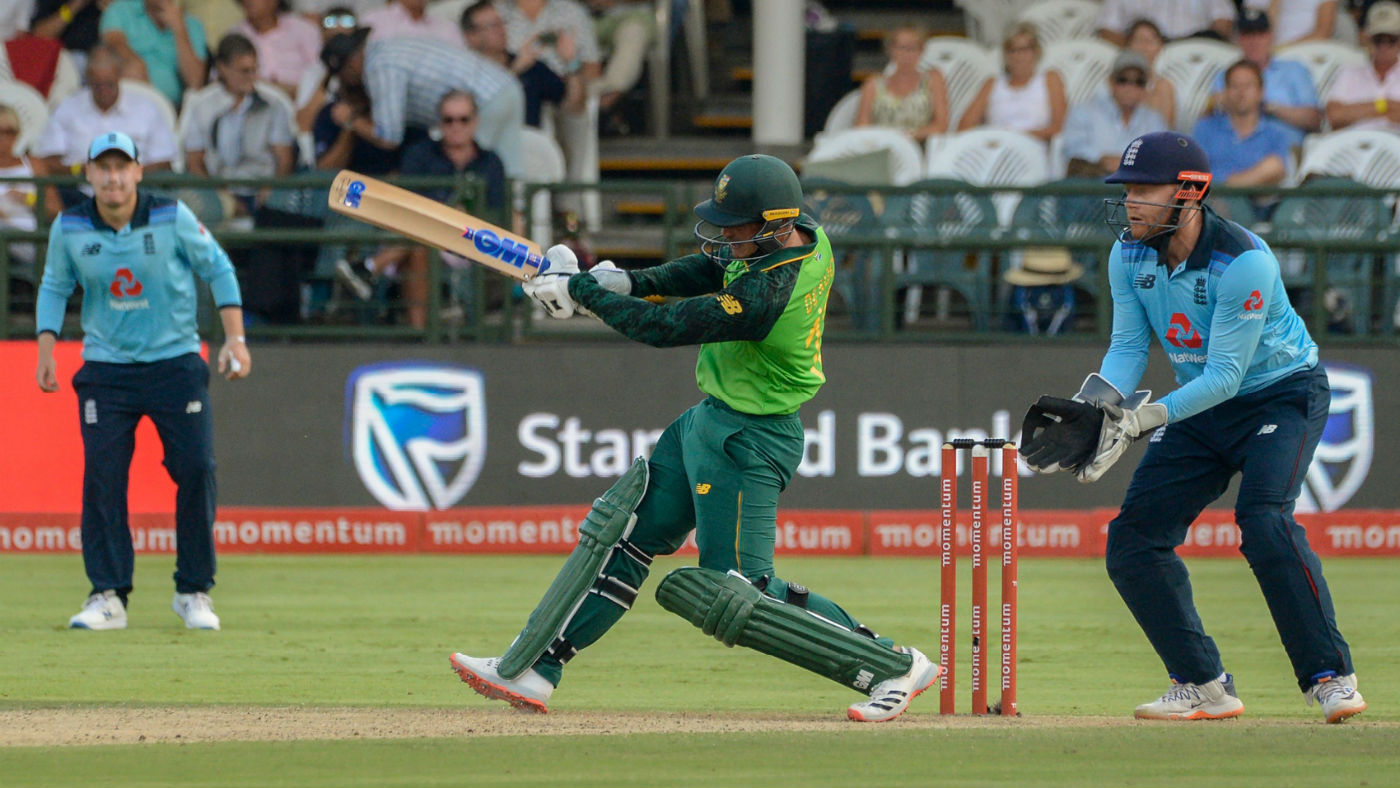 South Africa’s Quinton de Kock hit 107 in the victory over England at Newlands