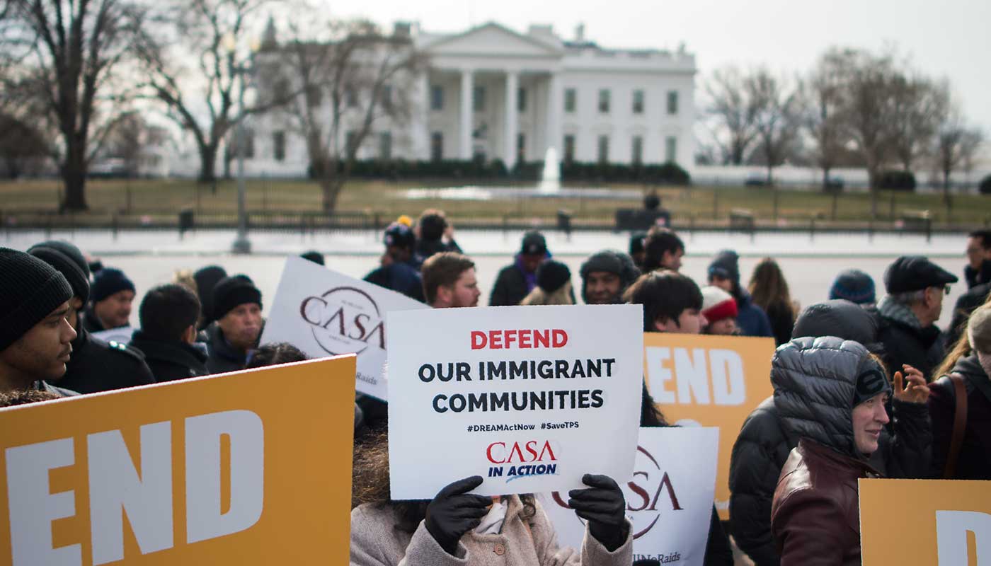 Protesters gather to call for TPS protection to remain for Salvadoran immigrants
