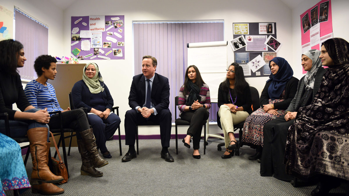 David Cameron meets Muslim women in Leeds