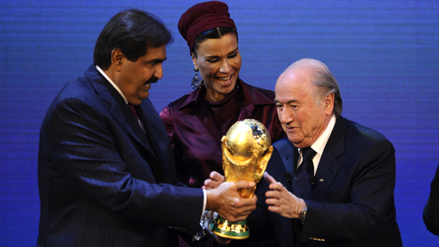 Qatar 2022 World Cup controversies, featuring bribery, slavery