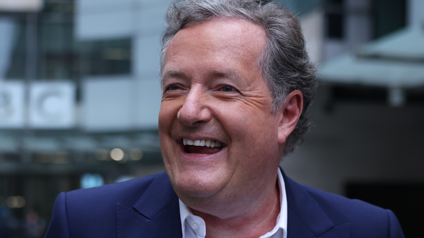 Piers Morgan leaves BBC Broadcasting House after appearing on Sunday Morning 