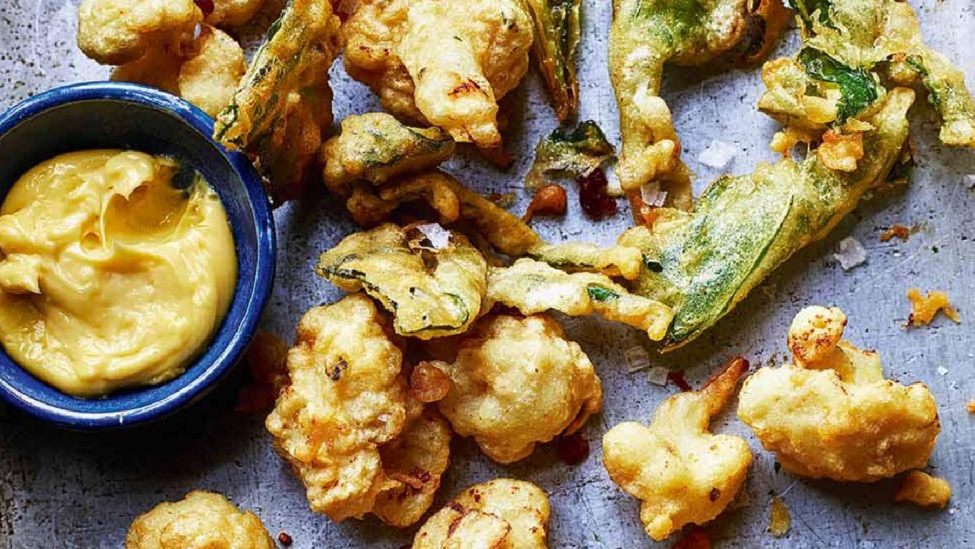 Cauliflower, parmesan and anchovy fritters