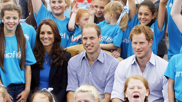 The Duchess of Cambridge, the Duke of Cambridge, and Prince Harry