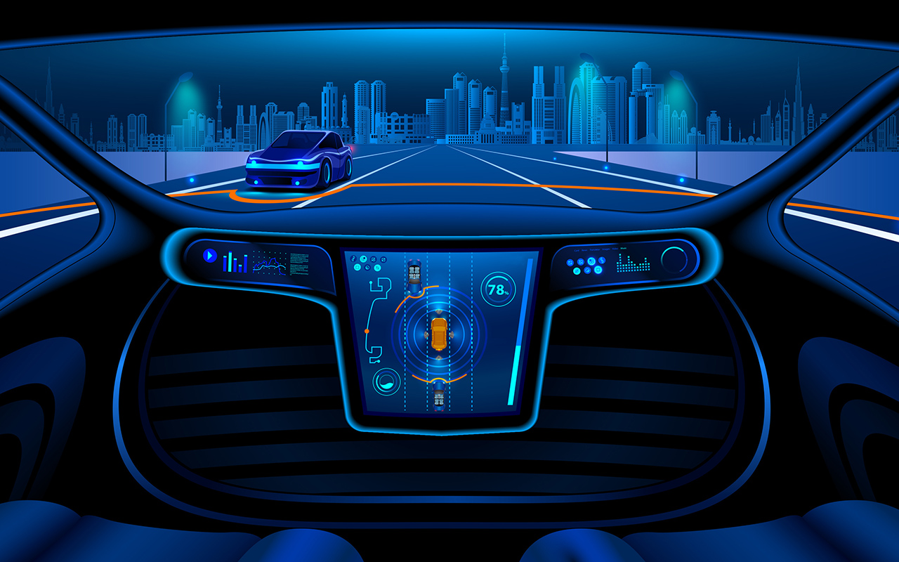 Electric car interior