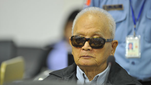  Nuon Chea, Pol Pot&#039;s chief deputy, appears in the Extraordinary Chambers in the Courts of Cambodia