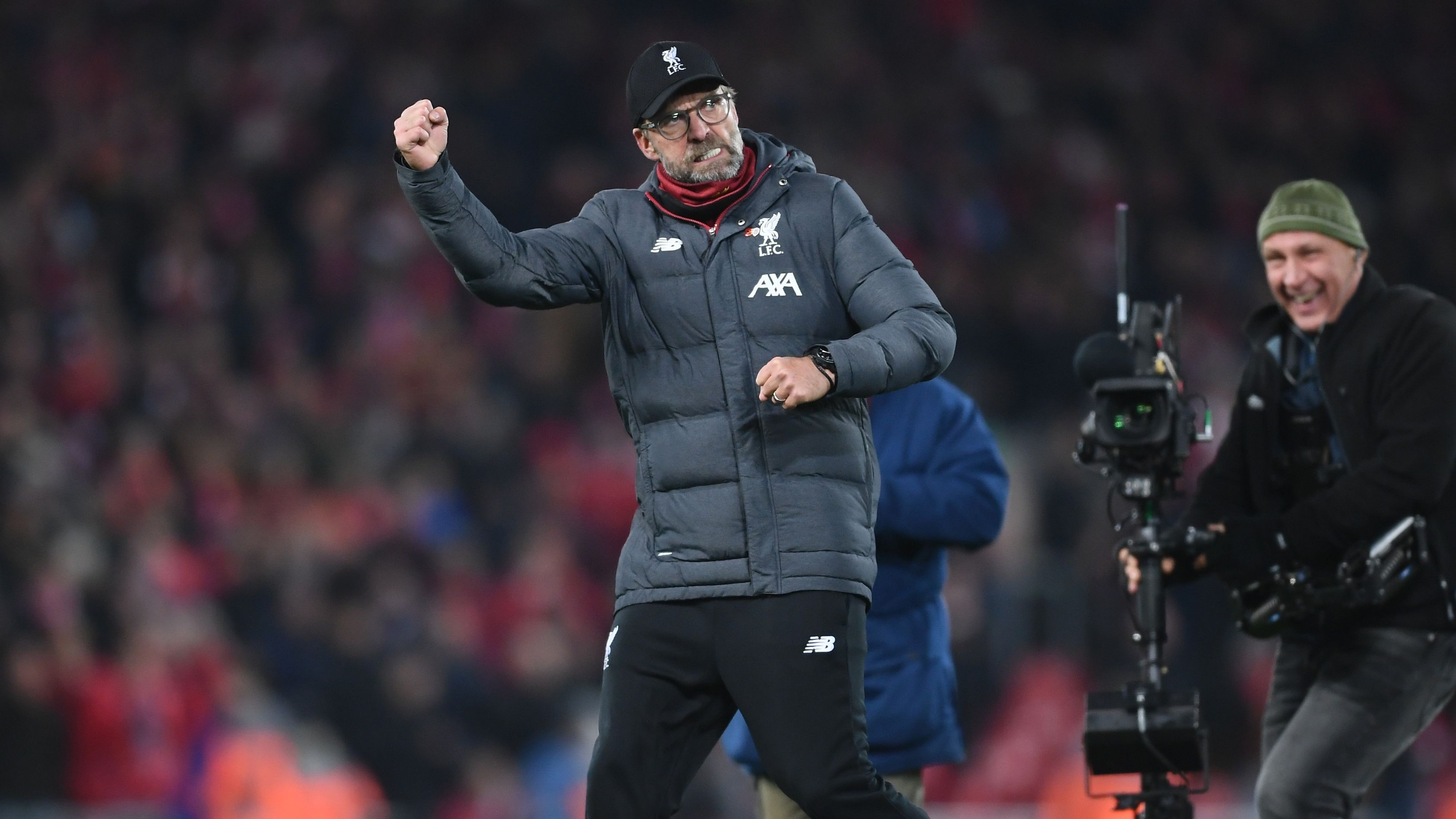 Liverpool boss Jurgen Klopp celebrates victory over Man City