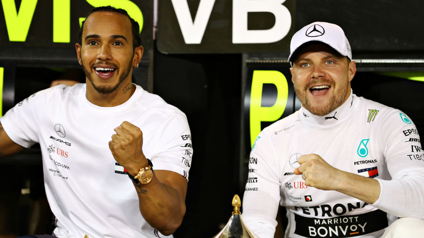 Mercedes team-mates Lewis Hamilton and Valtteri Bottas