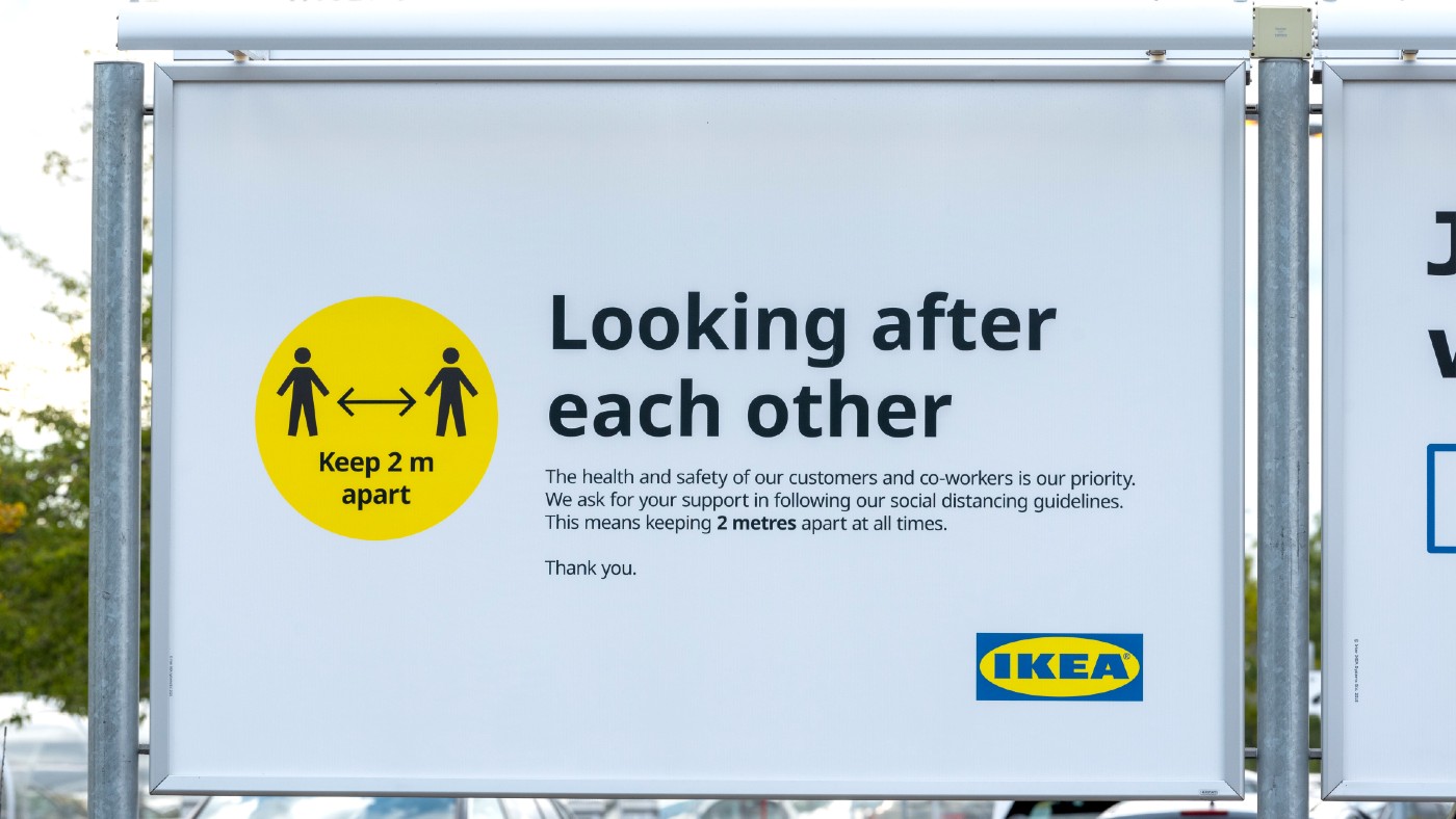 Ikea social distancing sign