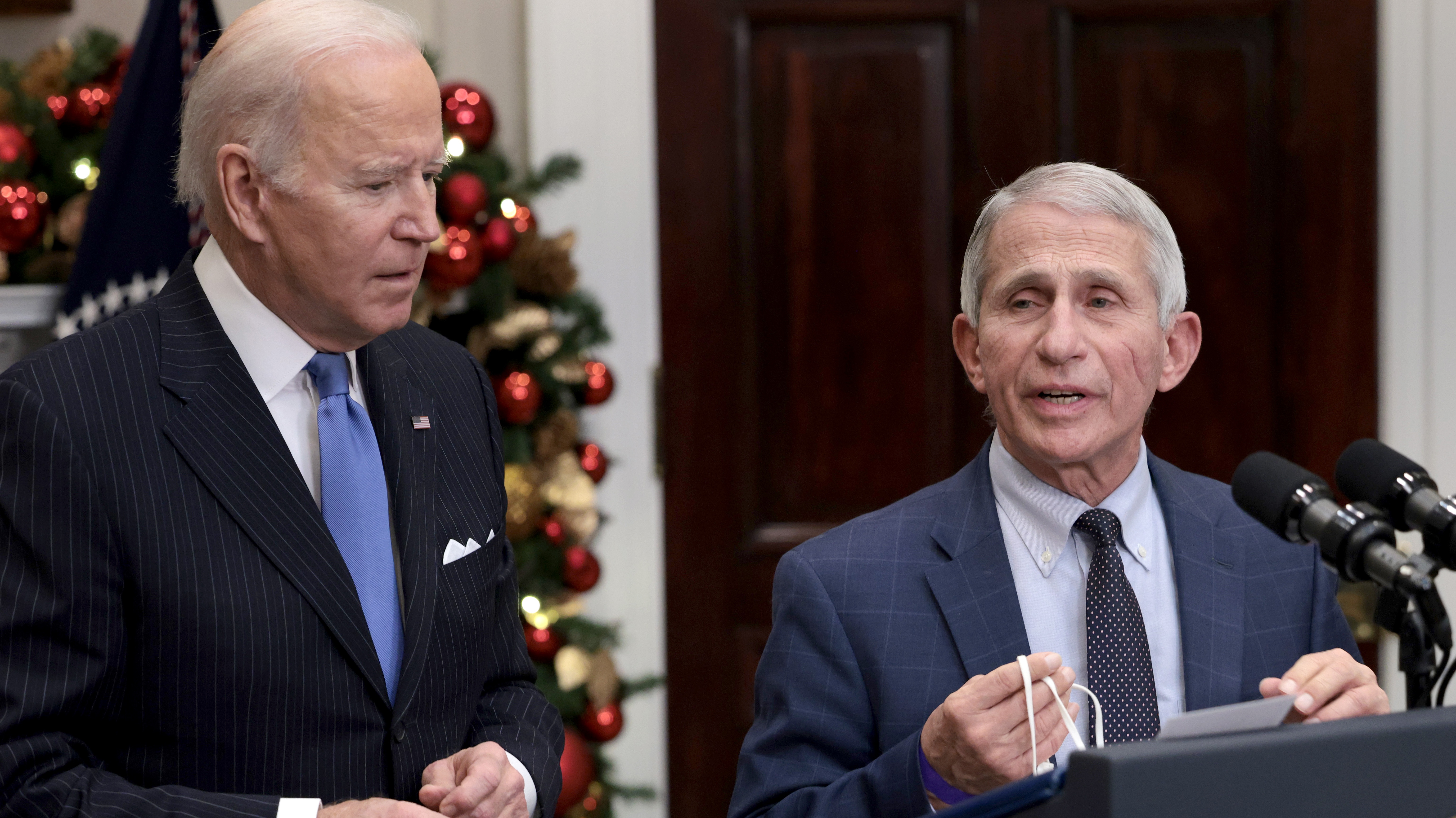 Joe Biden with his Chief Medical Adviser Anthony Fauci