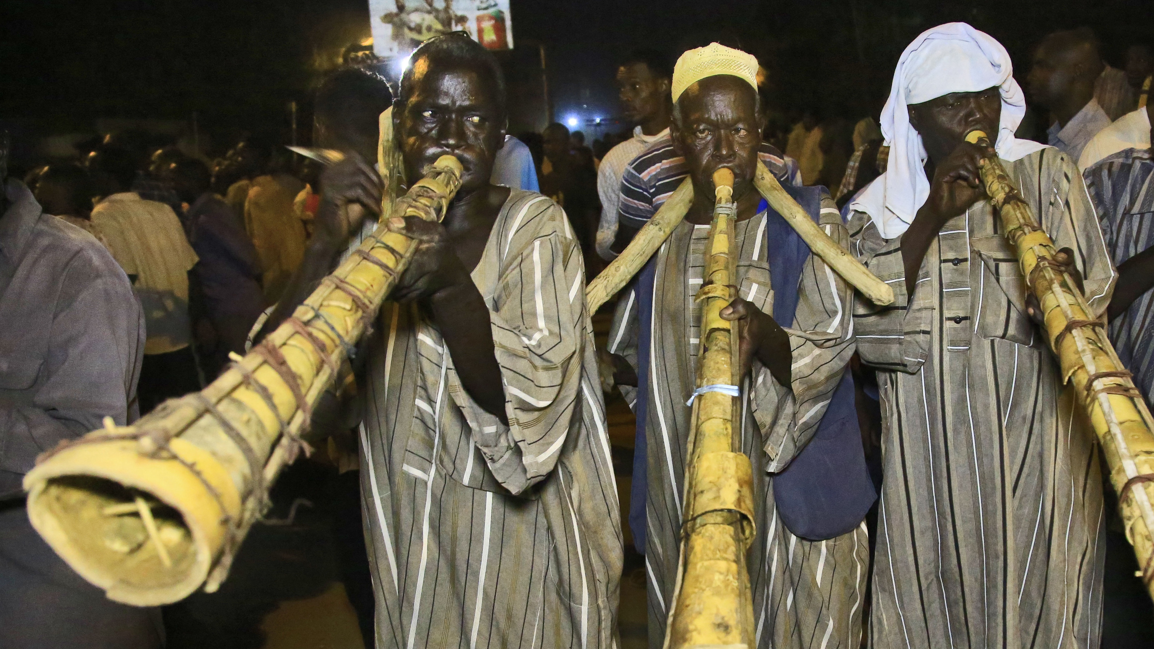 Sudanese protestors on the streets of Khartoum