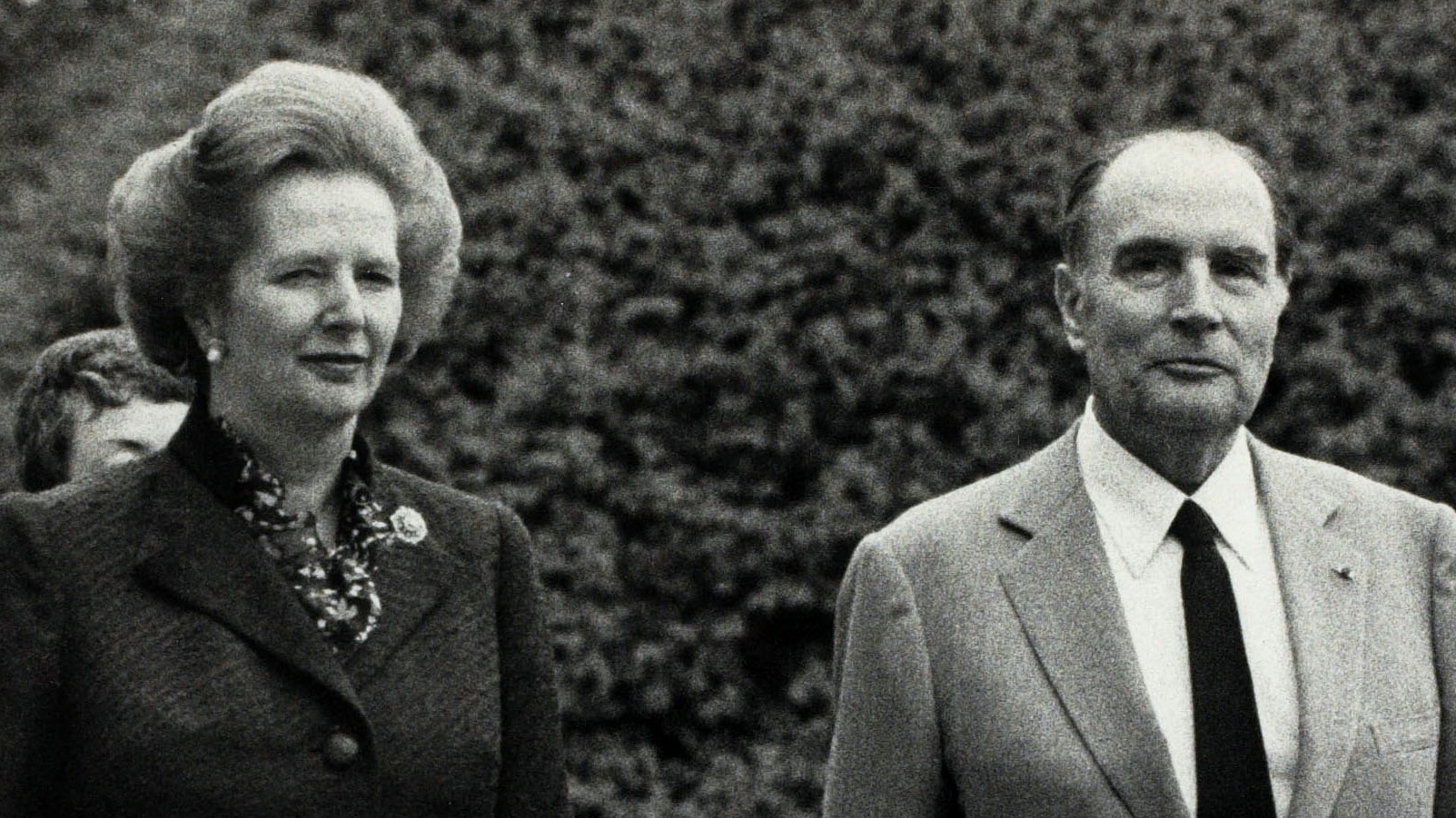Margaret Thatcher and François Mitterand pictured in 1984