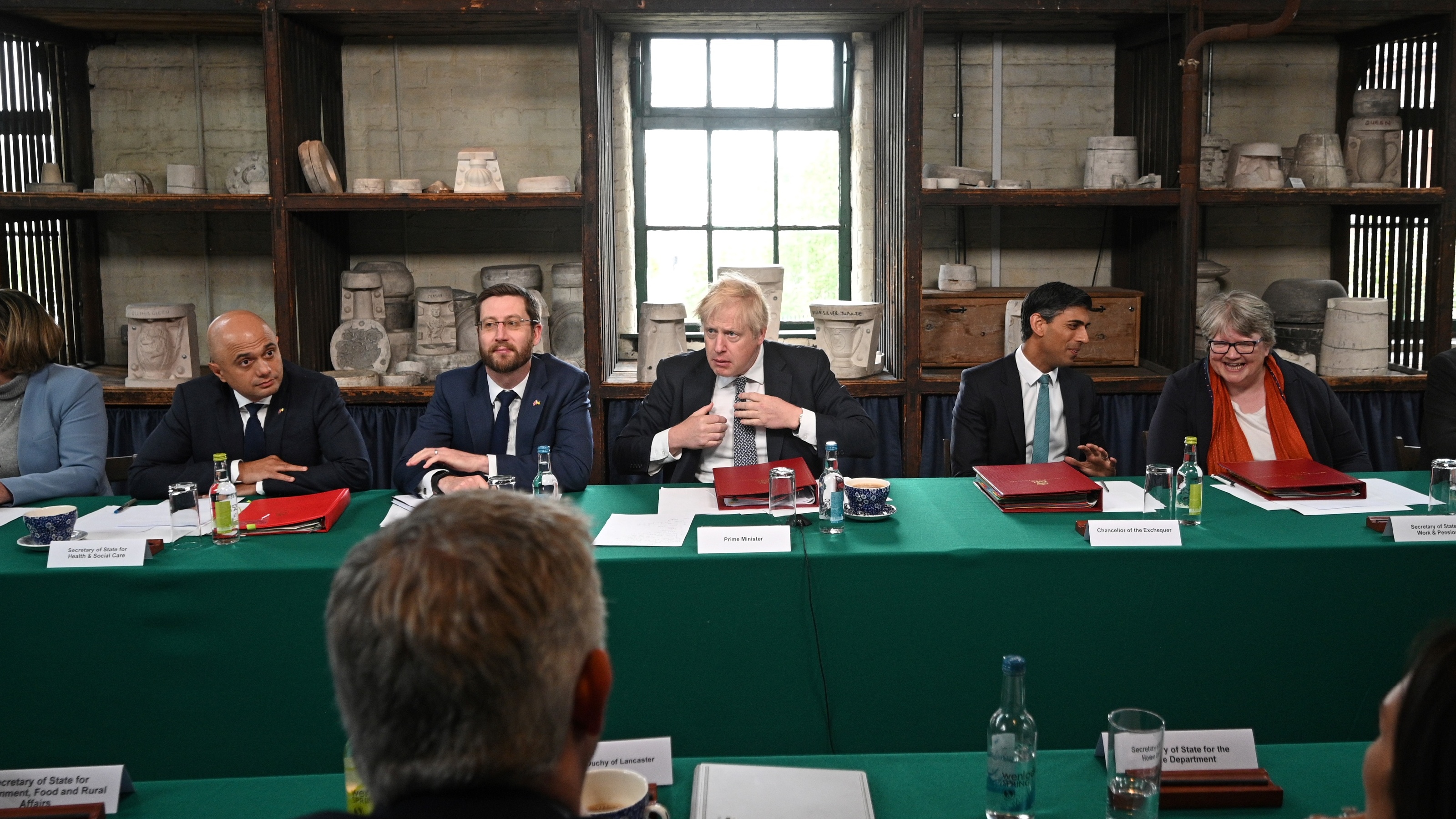 Boris Johnson chairs a cabinet away day in Stoke-on-Trent