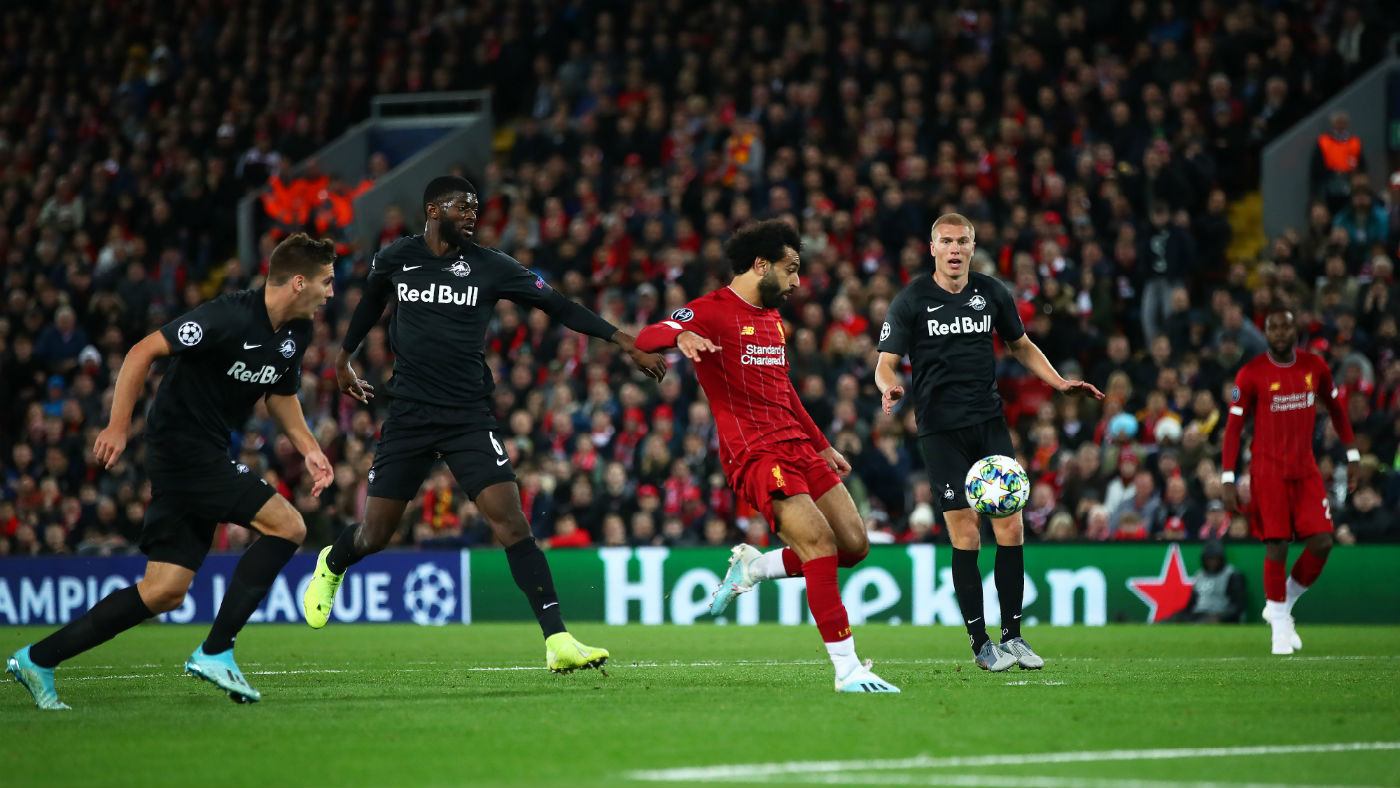 Mohamed Salah scored Liverpool’s winner against Red Bull Salzburg at Anfield