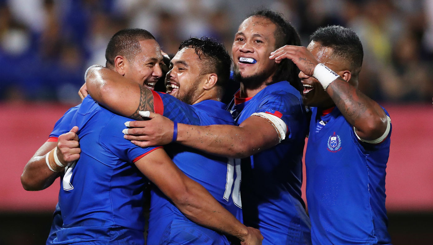 Samoa beat Russia 34-9 in their opening match of Rugby World Cup pool A