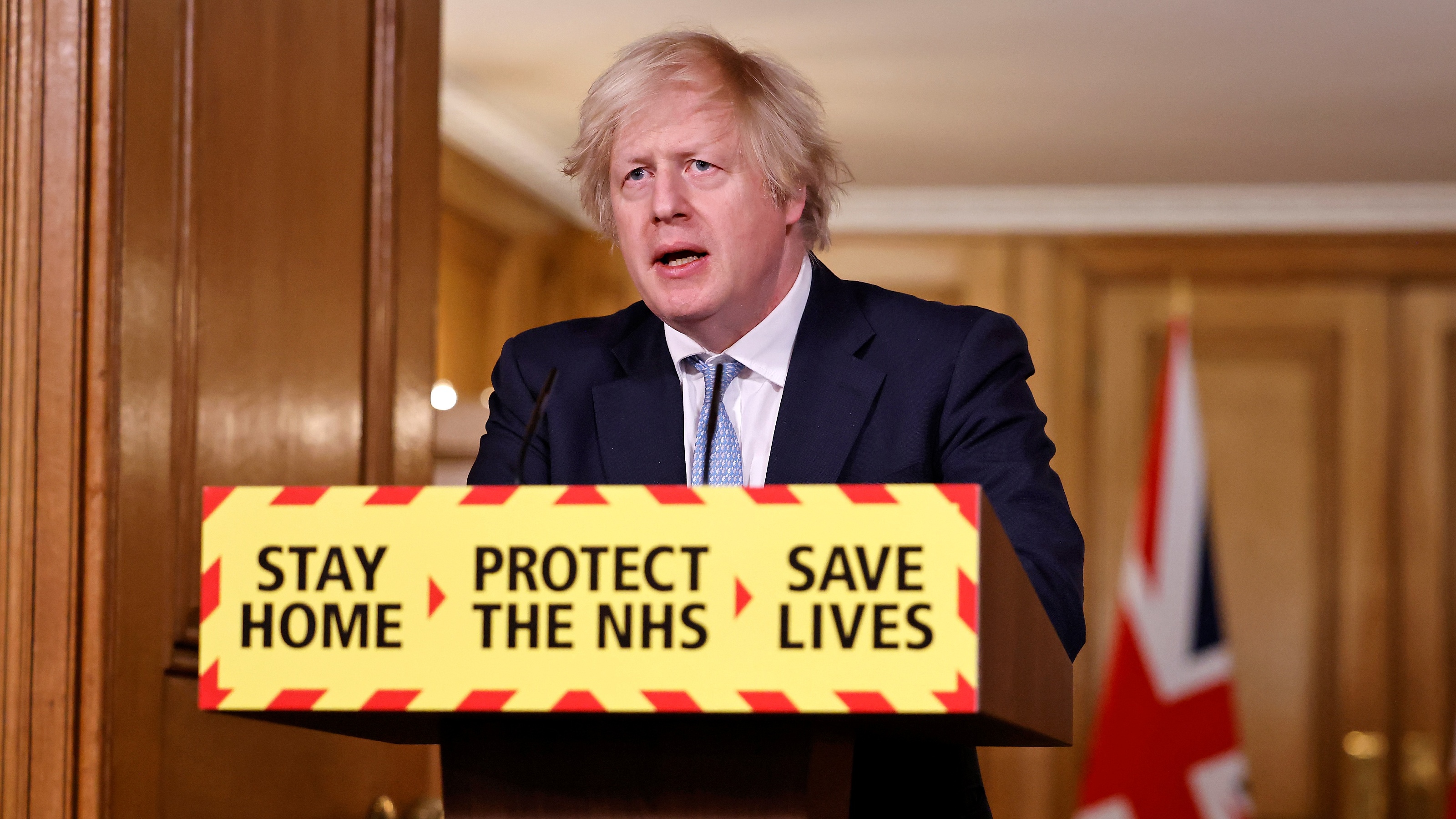Boris Johnson at the daily press briefing